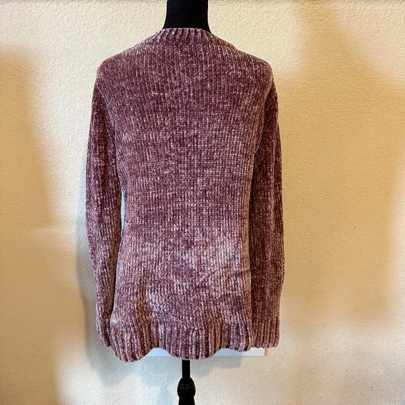Women’s oversized Orvis Chenille rose/pink V-neck sweater size Small - Picture 2 of 2